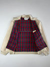 Izod Lacoste Plaid-Lined Harrington Jacket Tan/Khaki  (L/XL)