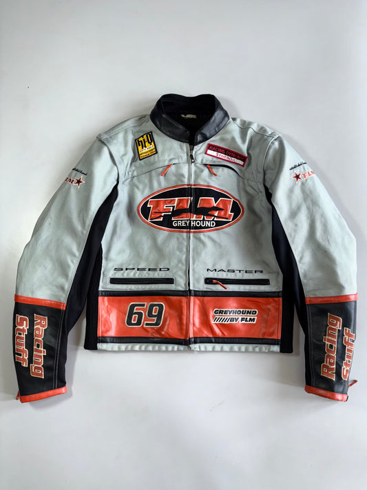 FLM Greyhound | Speed Master #69 Moto Racing Jacket | Paded (L/XL)