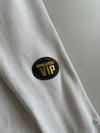 Polo Ralph Lauren White Half-Zip Hoodie with Gothic ‘P’ Chenille Patch(L)
