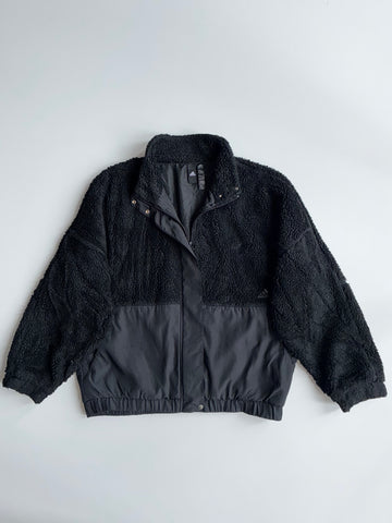 Adidas Sherpa Fleece Full-Zip Jacket – Black (XL)