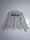 Fila White Line Zip-Up Sweatshirt – Grey, (S)