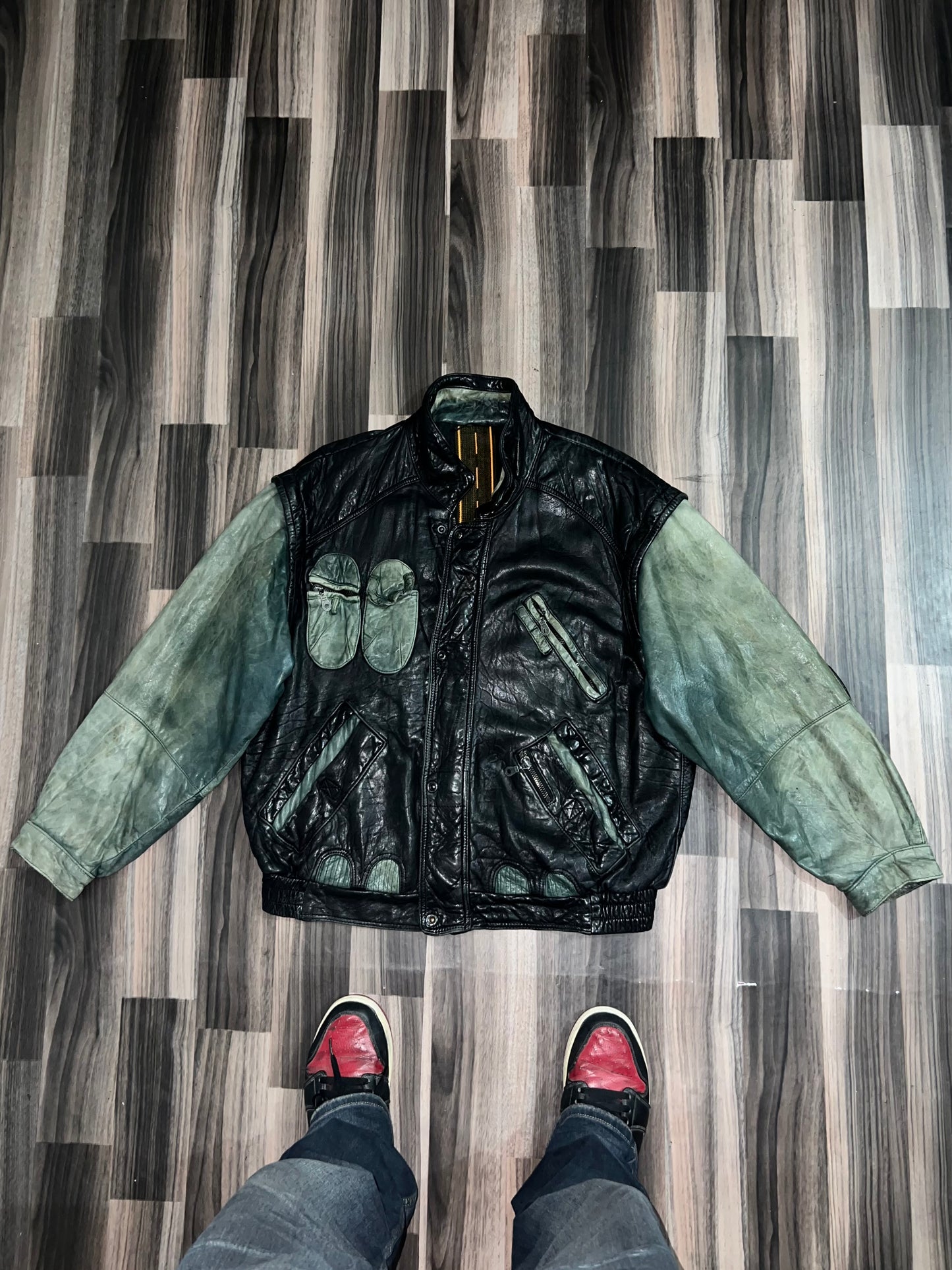 ZDETACHABLE SLEEVES (make it half jacket) Original Leather (XL/2XL)