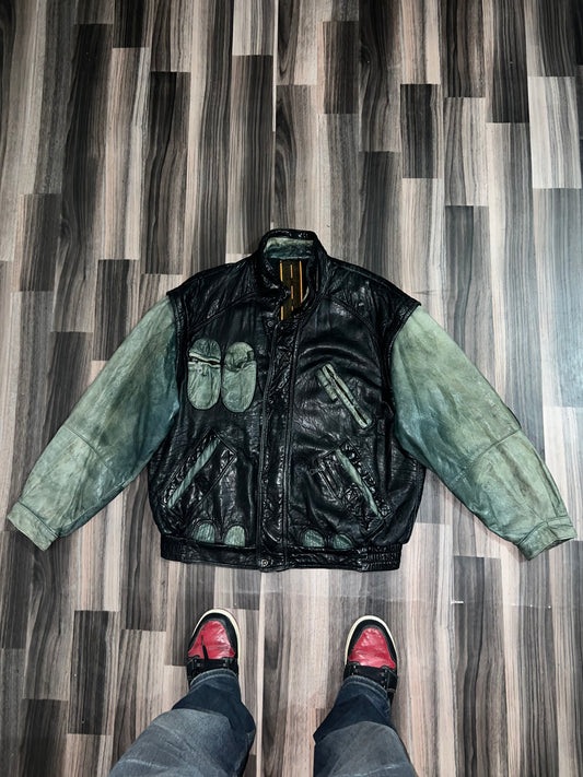 ZDETACHABLE SLEEVES (make it half jacket) Original Leather (XL/2XL)