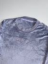 Puma Lavender Velour Plush Crewneck Sweatshirt – Tonal Embroidered Logo (S)