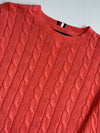 Tommy Hilfiger Coral Cable Knit Crewneck Sweater – (S)