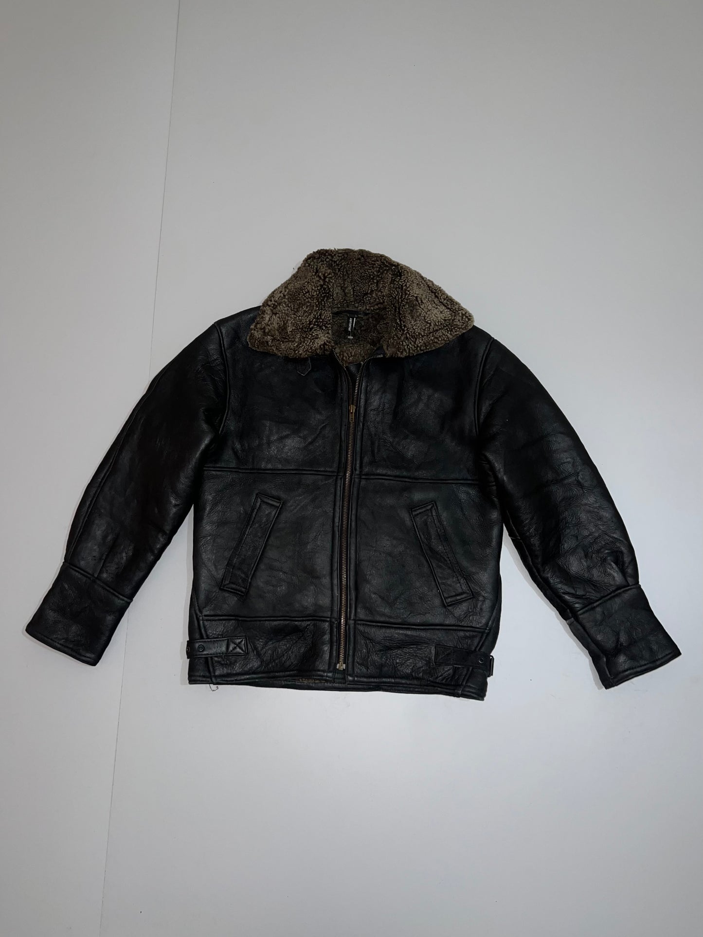 ZSuper Rare Leather Jacket | Fur inside (L)