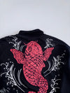 Japanese Koi Fish & Sakura Full-Zip Bomber Sweatshirt (M)
