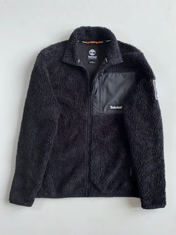 Timberland Black Sherpa Fleece Zip-Up Jacket (S/M)