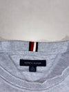 Tommy Hilfiger Light Blue-Grey Crewneck Cotton Knit Sweater (XL)