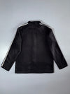Adidas Black Fleece Track Jacket with White Stripes (L)