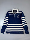 Tommy Hilfiger Navy & White Striped Rugby Polo Vintage Fit (L)