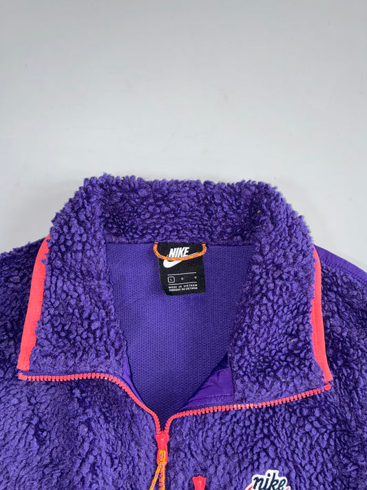 Nike Sportswear Club Fleece Sherpa Vest Purple Orange Colorblock (M)