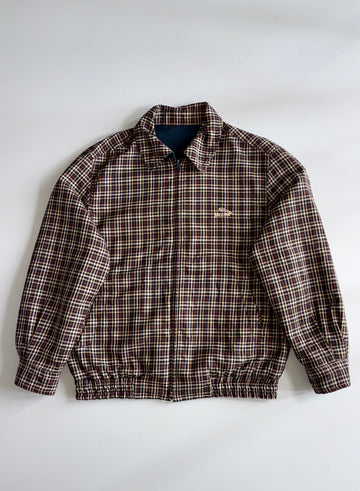 Jaguar Reversible Plaid & Navy Harrington Jacket (M/L)