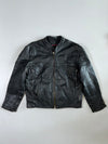 Vintage Black Leather Moto Jacket (Xl/2Xl)