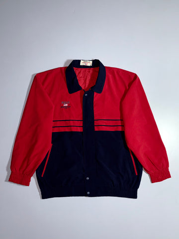 Polo “U.S. Open Polo Team” Colorblock Jacket – Red/Navy, (M)