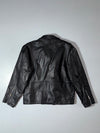 Awan Australia Biker Jacket Vintage Black Leather Biker Jacket (XL)
