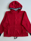 Vintage Asics Red Fleece Hooded Zip Jacket(S)