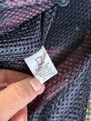Vintage Black & Red Leather Motorcycle Racing Jacket (padded) (L)