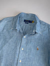 ZPolo*Ralph*Lauren*Original Light Blue Chambray Shirt (RARE) with QR (XL)