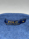 Polo Ralph Lauren Crewneck Knit Sweater – Heather Blue with Maroon Pony (XL)
