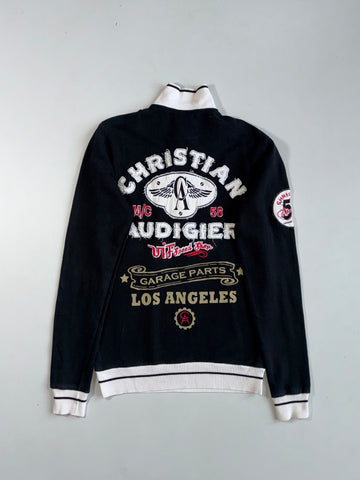 Y2K Christian Audigier VTF Speed Shop Long Sleeve Polo (S)