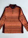 Vintage Asics Nordic Pattern Half-Zip Fleece(M)
