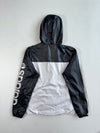 Adidas Neo Black & Grey Colorblock Hooded Windbreaker Jacket(S)