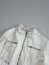 Vintage Heeli White Leather Racer Jacket (S)