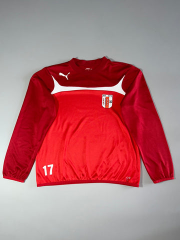 Puma AVF-WFV #17 Long Sleeve Football Training Top — Red/White (M)