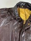 Vintage Schott Brown Leather Flight Bomber Jacket (XL/2XL)