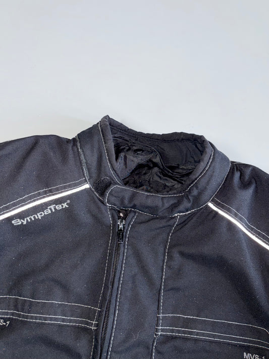 Drive SympaTex Cordura Reflective Piping Armored Textile Moto Jacket (Paded) (L)
