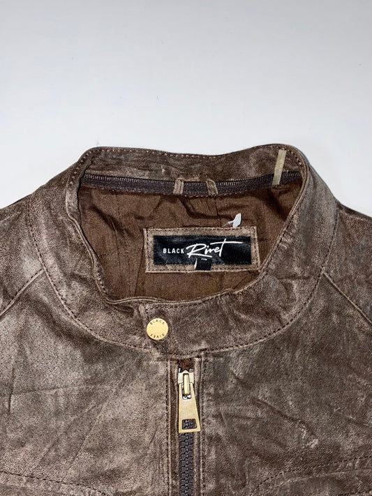 Black Rivet Premium Original Pure Leather Jacket (Xl)