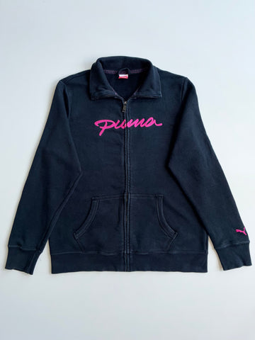 Vintage Puma Pink Script Zip-Up Track Jacket (S)