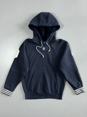 Adidas Navy Sherpa-Lined Hoodie (S)