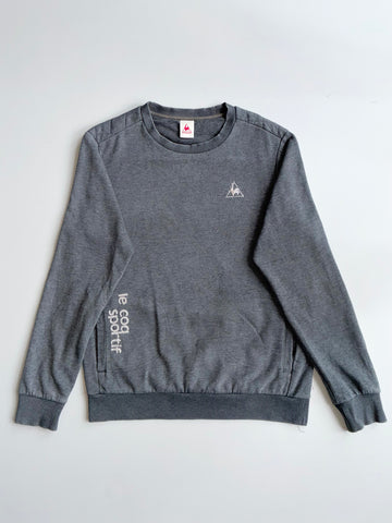 Vintage Le Coq Sportif Grey Crewneck Sweatshirt – Embroidered Logo(S/M)