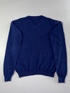 Vintage 90s Lacoste Made in France Navy V-Neck Sweater (XL)