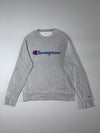 Champion Script Logo Crewneck Sweatshirt – Grey (M)