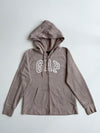 Gap | Heather Taupe Arch Logo Zip Hoodie | (M)