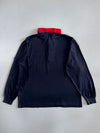 Vintage Fila Classic Colourblock Long Sleeve Polo – Navy/Red/Yellow/Green (L)