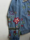 Vintage Coldwater Creek Embroidered Patchwork Denim Jacket women’s (XL)