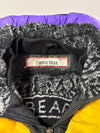 Vintage Y2K Choko Bear Puffer Jacket – Black/Purple/Yellow, Sherpa Collar (XL/2XL)