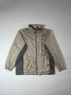 Vintage Columbia Beige Grey Zip-Up Windbreaker Jacket (2XL)