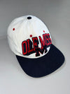 Ole Miss (Rebels) Cap – White/Navy Zephyr Snapback (Adjustable)