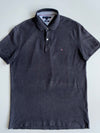Tommy Hilfiger Charcoal Grey Slim Fit Piqué Polo T-Shirt  (L)