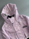 Club Descente Active Snow Gear Colorblock Ski Jacket Lilac & Cream Hooded Winter Coat (XXL)