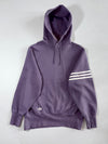 Vintage Adidas Purple Oversized Three Stripe Hoodie (XL)