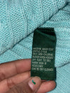 Lauren Active Ralph Lauren Cable Knit Cricket Sweater with Crest – Aqua Blue (XL)