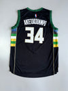 Adidas NBA Milwaukee Bucks Giannis Antetokounmpo #34 Swingman Jersey (L)