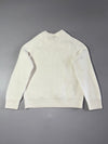 Lacoste Classic Fit Cream Ribbed Knit Crewneck Sweater (S)