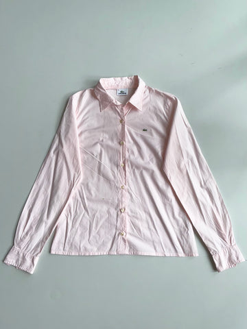 Lacoste Women's Pastel Pink Button Up Shirt (S)